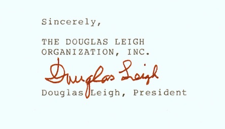 Douglas Leigh signature
